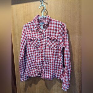Tommy Hilfiger Red and Blue Floral Checkered Shirt